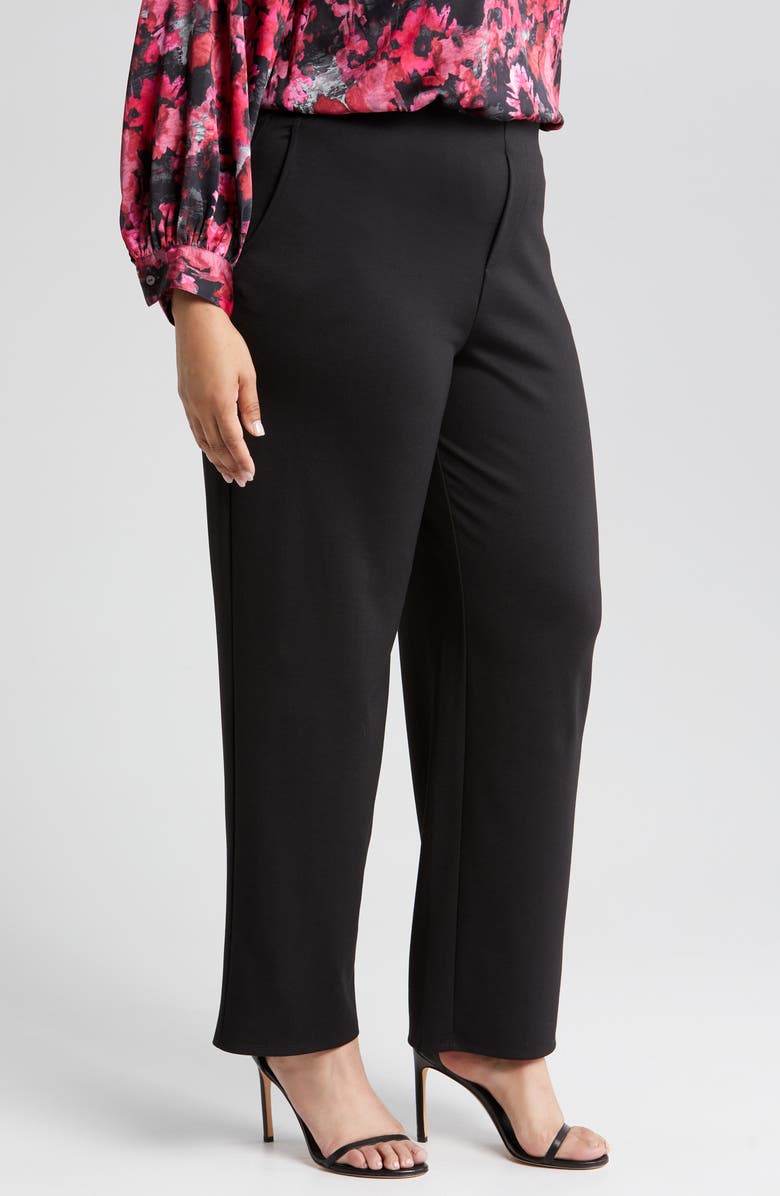 NIC+ZOE Drapey Ponte Ankle Wide Leg Pants, Alternate, color,