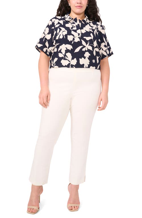 Halogenr Halogen(r) Floral Popover Top In Classic Navy