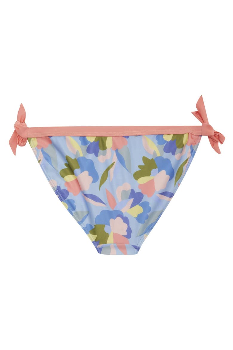 Flavia Abstract Floral String Bikini Bottoms, Alternate, color, Blue and Green and Pink