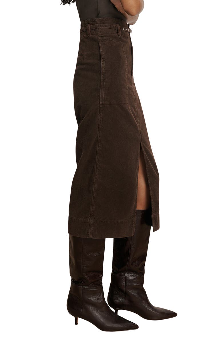 Veronica Beard Pavana Corduroy Midi Skirt, Alternate, color, 