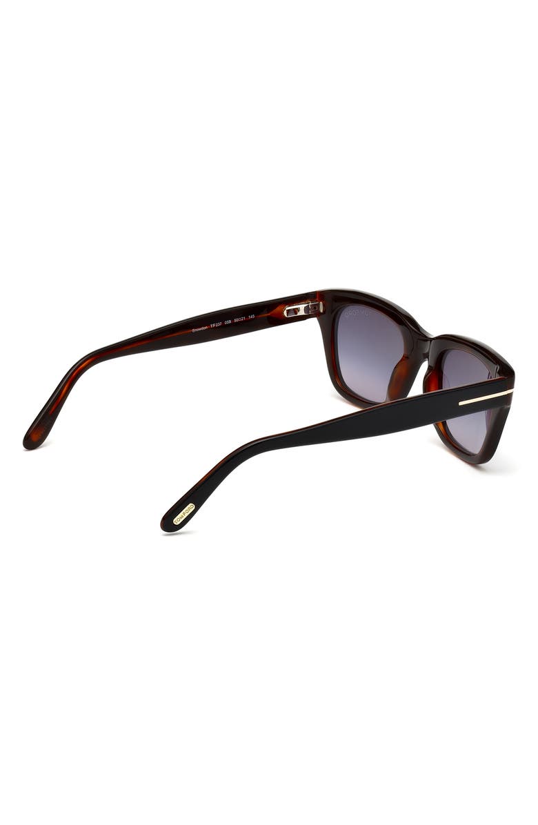 TOM FORD 52mm Gradient Rectangular Sunglasses, Alternate, color, 