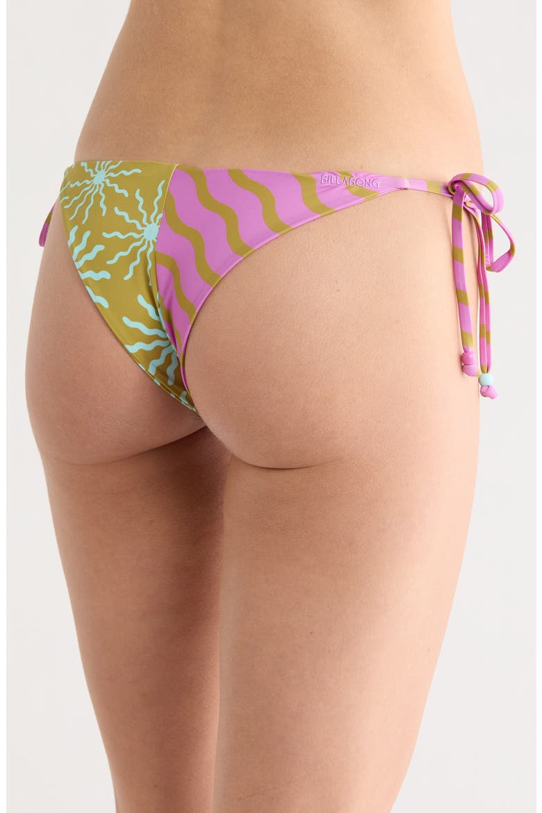Sun Fired Reversible Tanga Bikini Bottoms, Alternate, color, MOSS