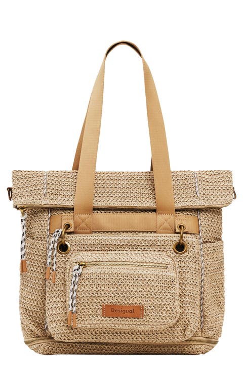 Large Raffia Backpack