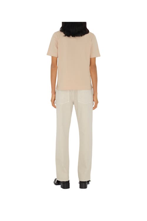 Burberry Ekd Cotton T-shirt In Brown