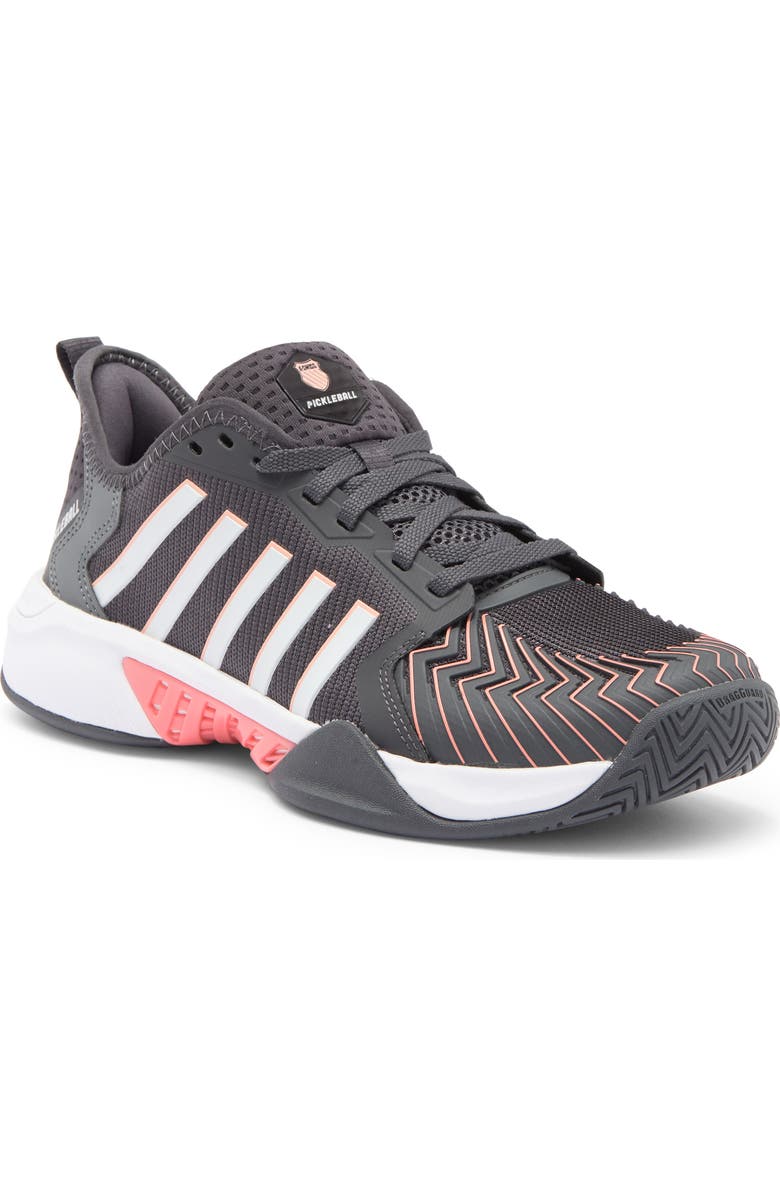 K-Swiss Pickleball Supreme Court Shoe, Main, color, Asphalt/White/Amber