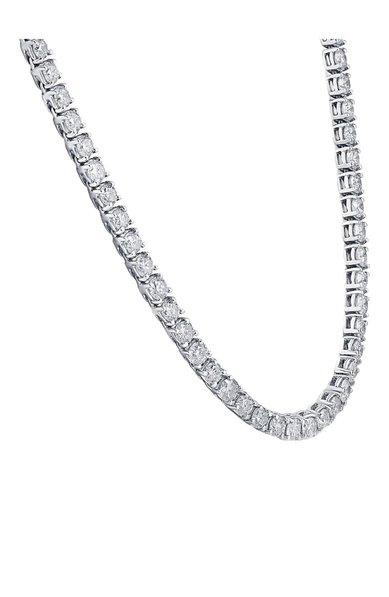 Bliss Diamond Huge 23 Ct Moissanite Tennis Necklace 14K Gold 16.5, Alternate, color, 