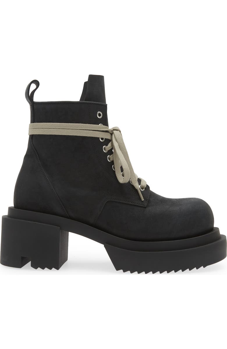 Rick Owens Lido Laced Combat Boot, Alternate, color,