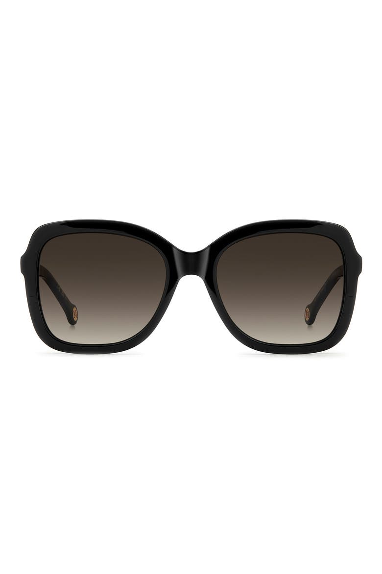 56mm Gradient Square Sunglasses, Main, color, BLACK BEIGE/ BROWN