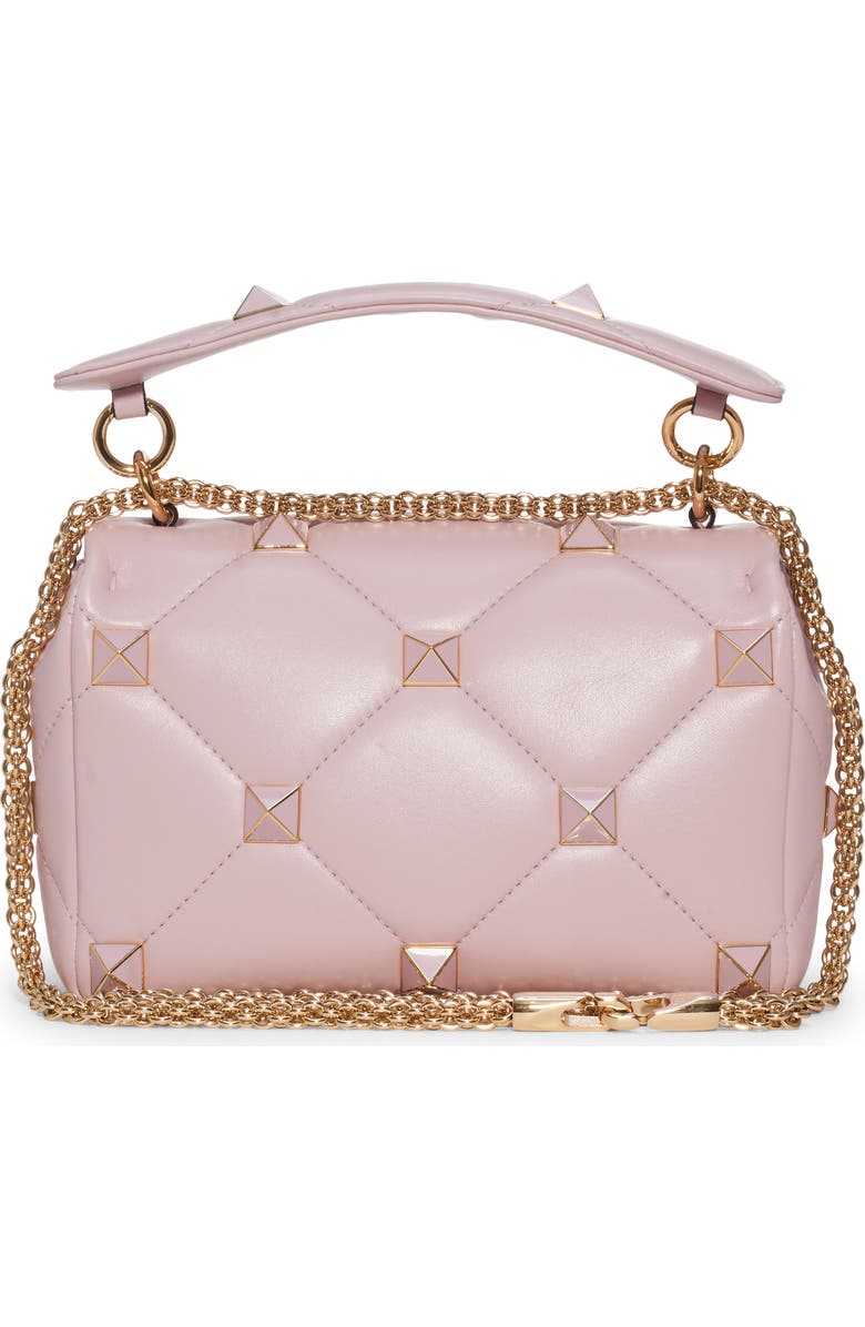 Valentino Garavani Medium Roman Enamel Stud Top Handle Bag, Alternate, color,