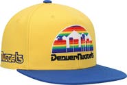 Mitchell & Ness Men's Mitchell & Ness Gold/Royal Denver Nuggets Hardwood Classics Snapback Hat