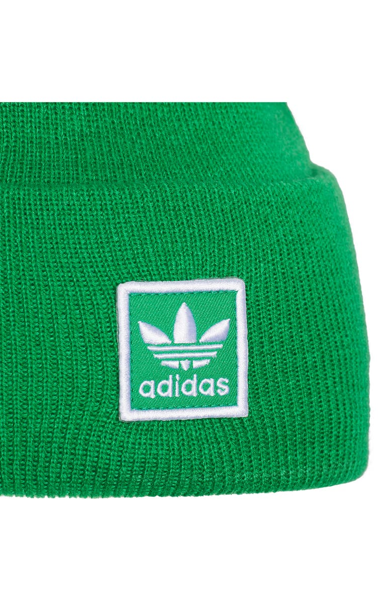 adidas Trefoil Logo Patch Rib Beanie, Alternate, color, 