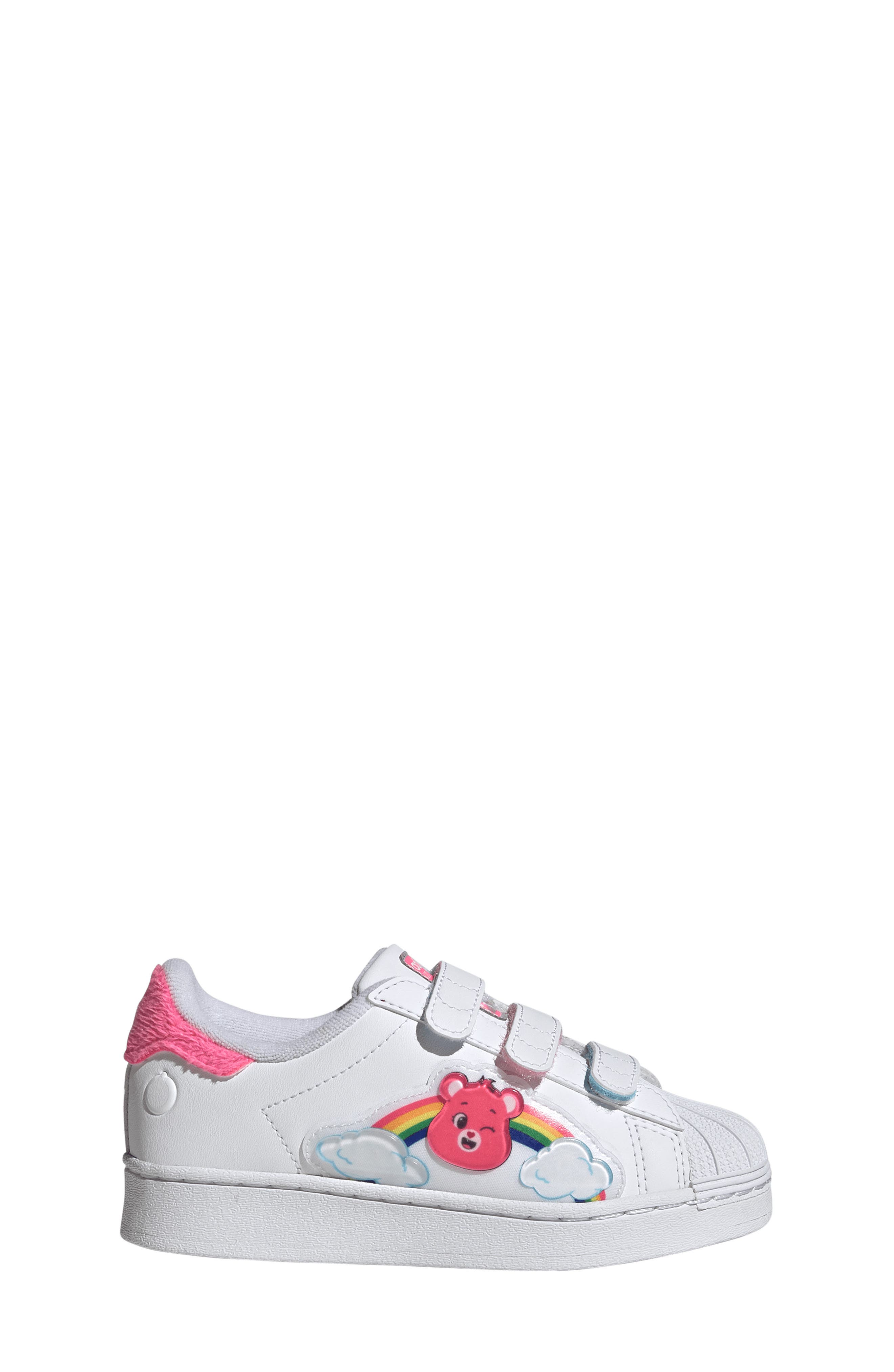 Kids' Superstar Care Bears LED Sneaker, Alternate, color, WHITE/ LUCID PINK/ BLISS PINK
