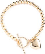 Lauren Ralph Lauren Puffy Heart Charm Bracelet