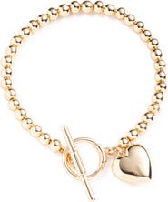 Lauren Ralph Lauren Puffy Heart Charm Bracelet