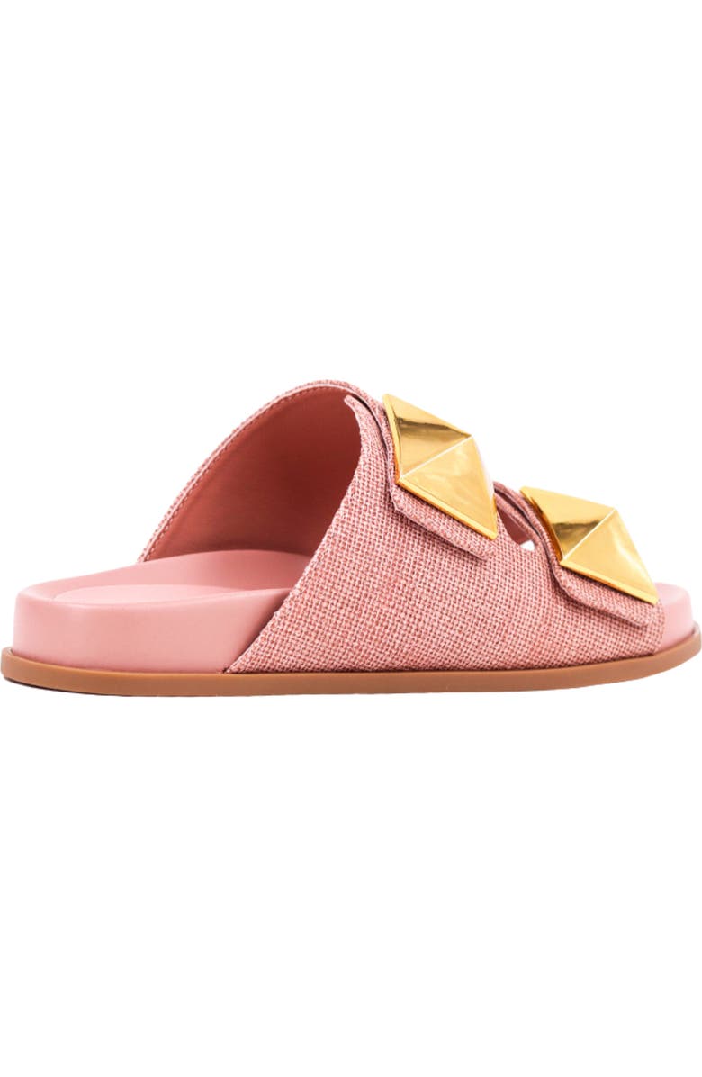 SHUSHOP Bernarda Studded Slide Sandal, Alternate, color, Blush Woven