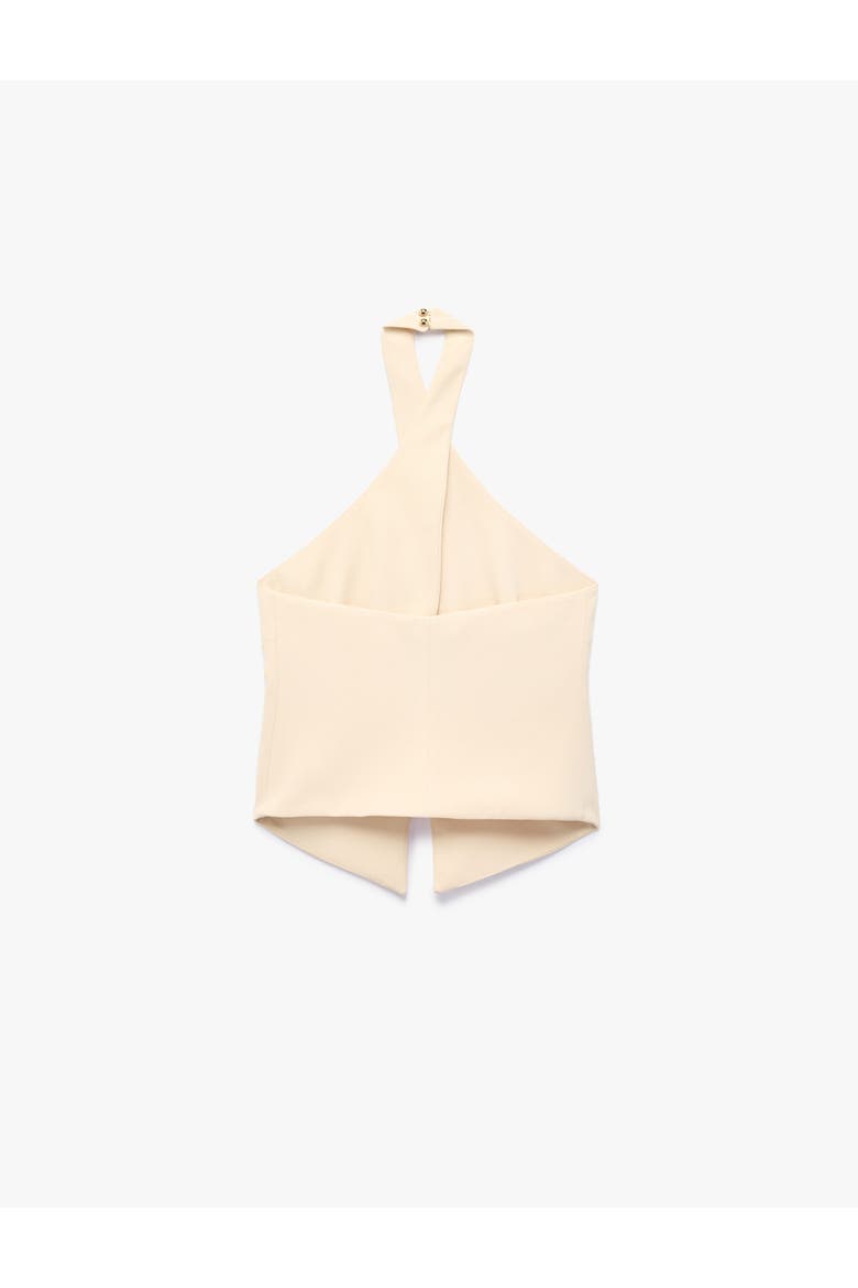 Halter Neck Crop Top, Alternate, color, ECRU