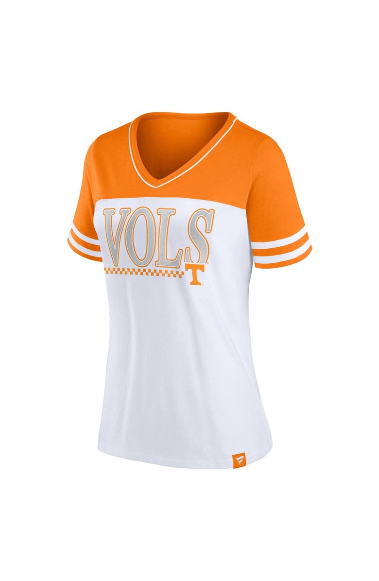 PROFILE Women's Profile White/Tennessee Orange Tennessee Volunteers Plus Size Field Game V-Neck T-Shirt, Alternate, color,