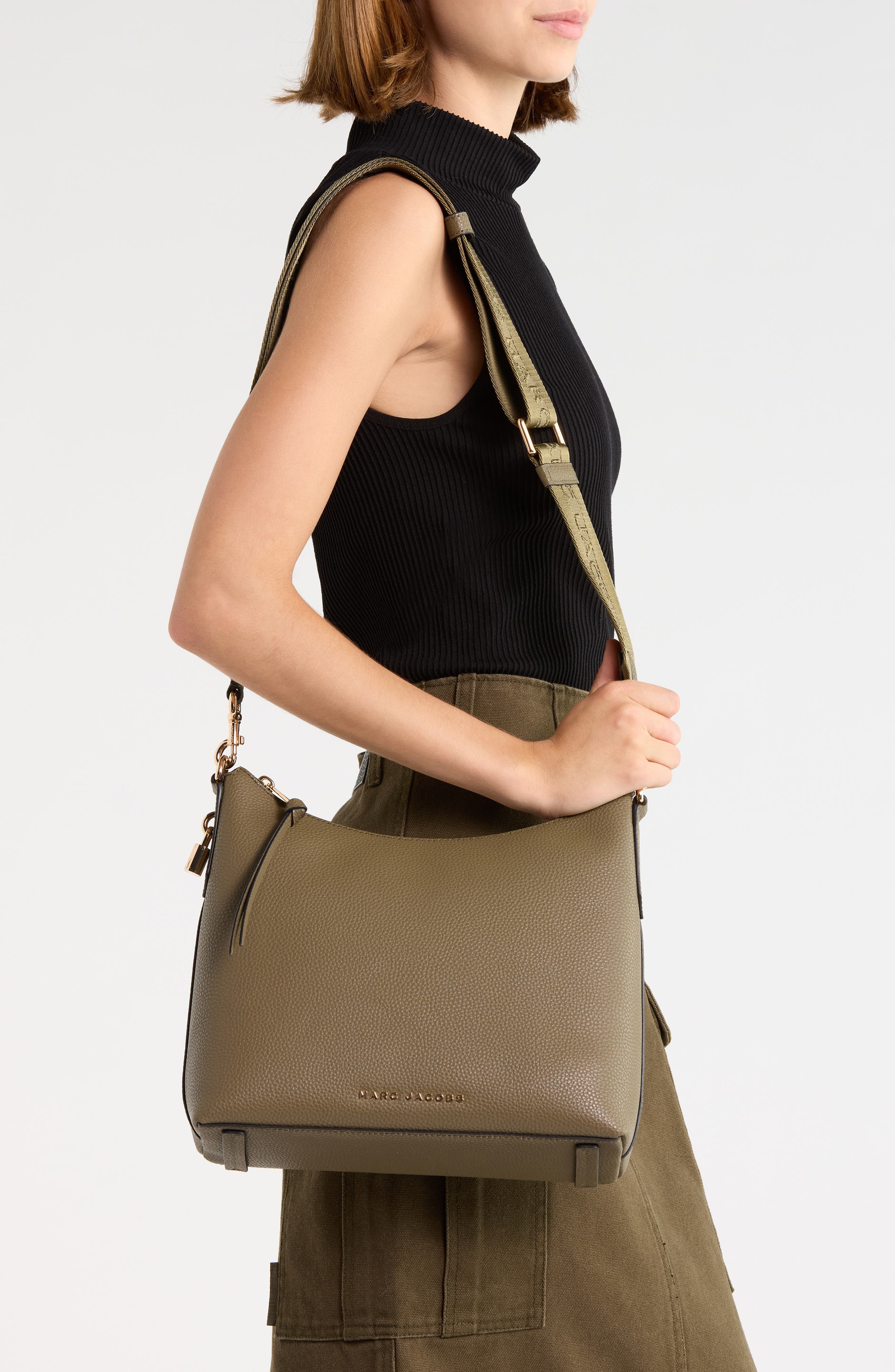 Drifter Pebbled Leather Large Hobo Bag, Alternate, color, BEECH