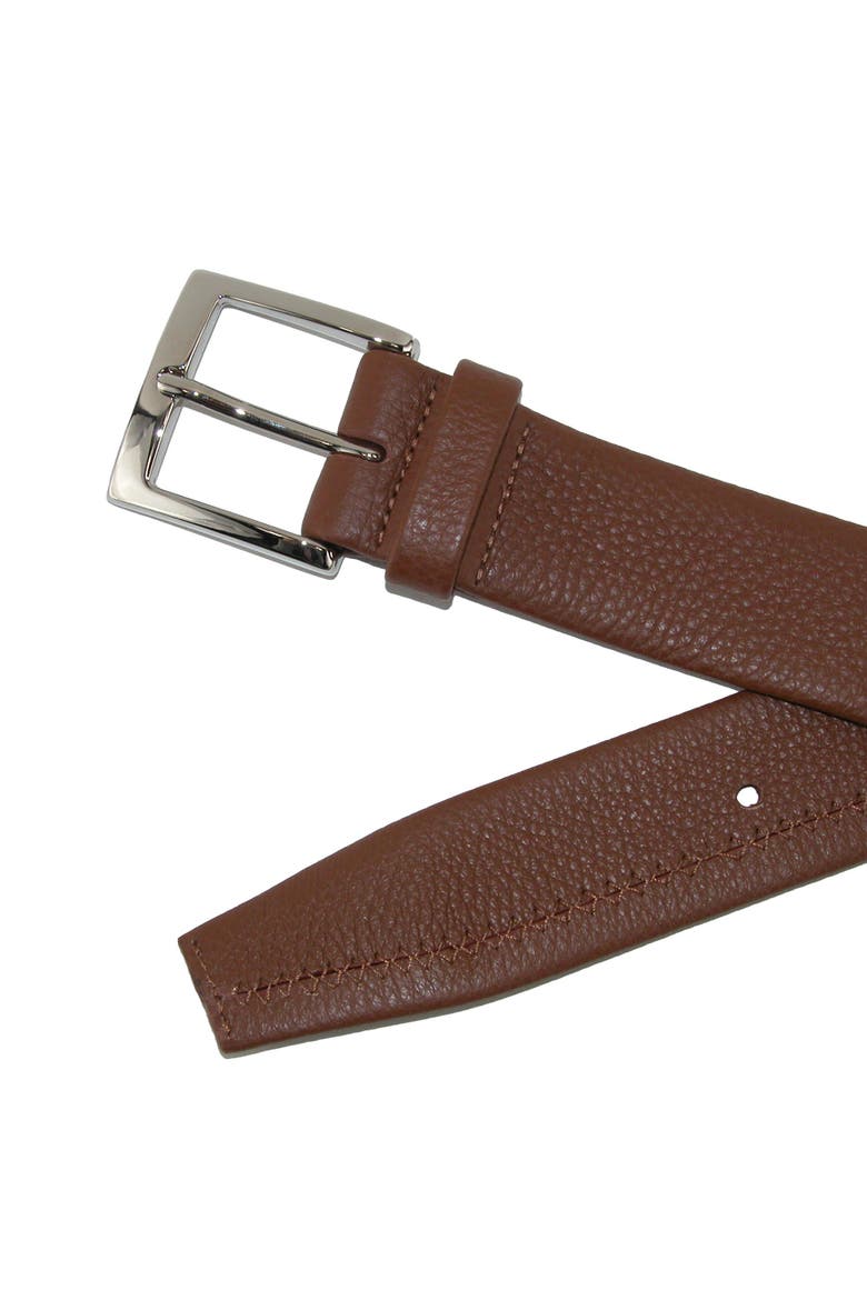 Men's Parma Buttercalf Grain Tubular Leather Dress Belt, Alternate, color, Tan