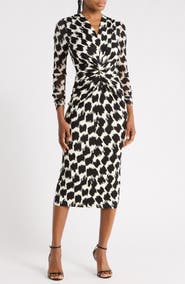 Diane von Furstenberg Libra Long Sleeve Dress
