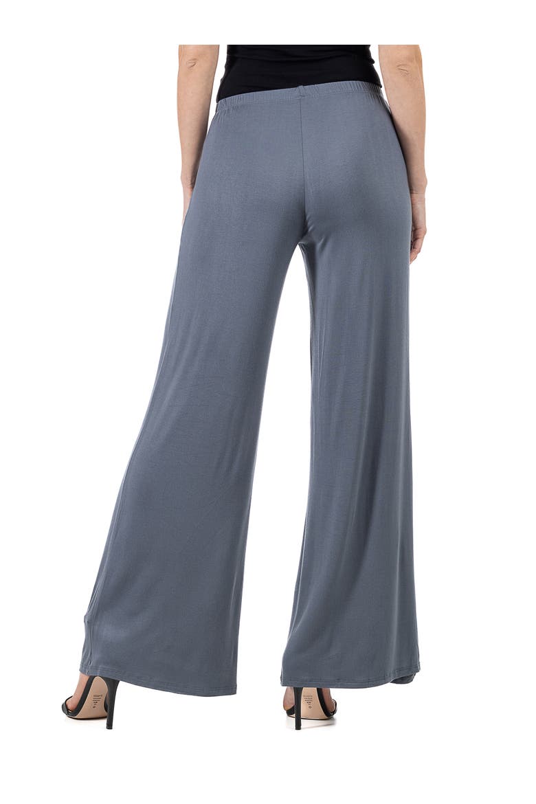 Comfortable Solid Color Palazzo Pants, Alternate, color, Charcoal