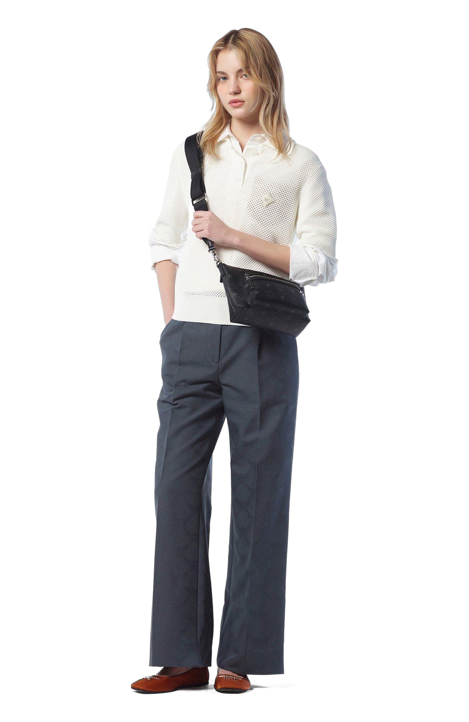 MCM Aren Crossbody in Visetos, Alternate, color, Black