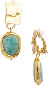 Karine Sultan Crystal Clip-On Drop Earrings