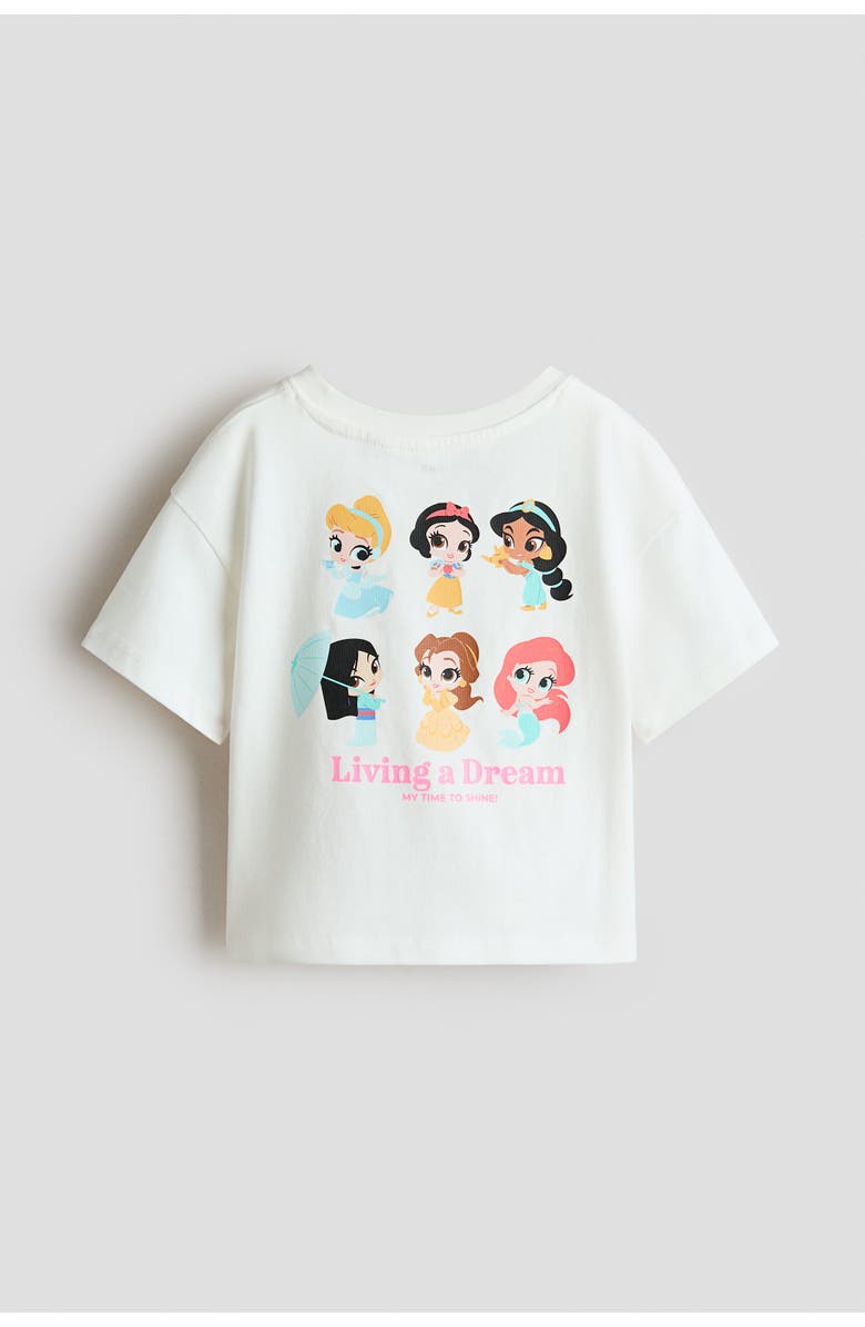 H&M 2-piece Printed Cotton Set, Alternate, color, White/Disney Princesses