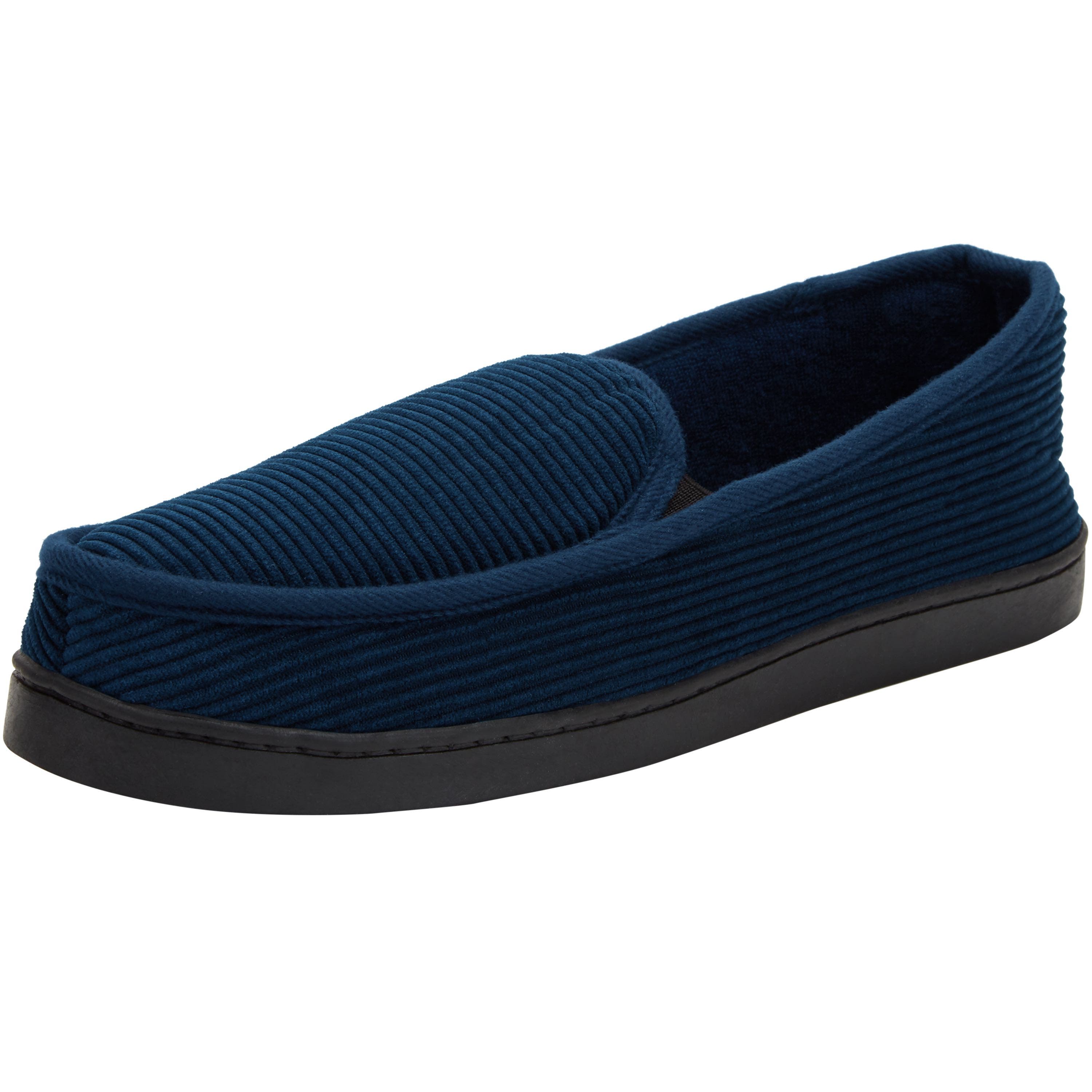 Cotton Corduroy Slippers, Main, color, NAVY