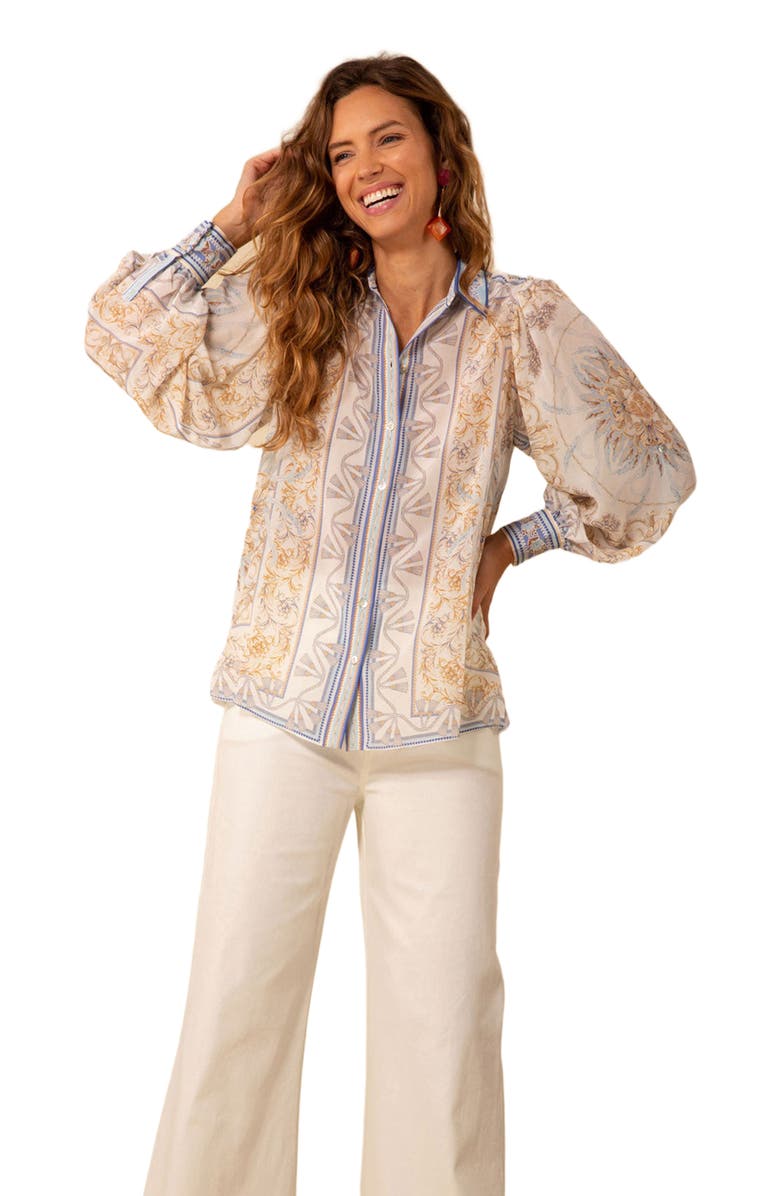 Hale Bob Ryleigh Silk Top, Alternate, color, 