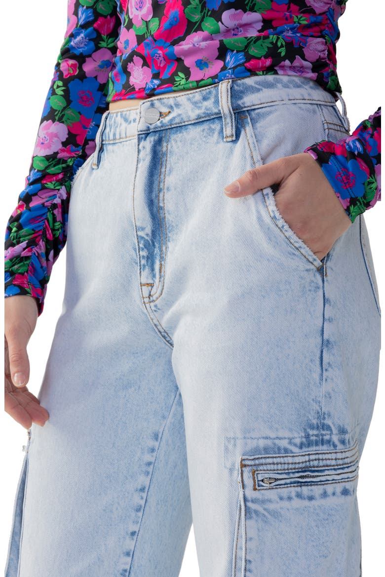 The Cargo High Waist Relaxed Fit Jeans, Alternate, color, HLGR
