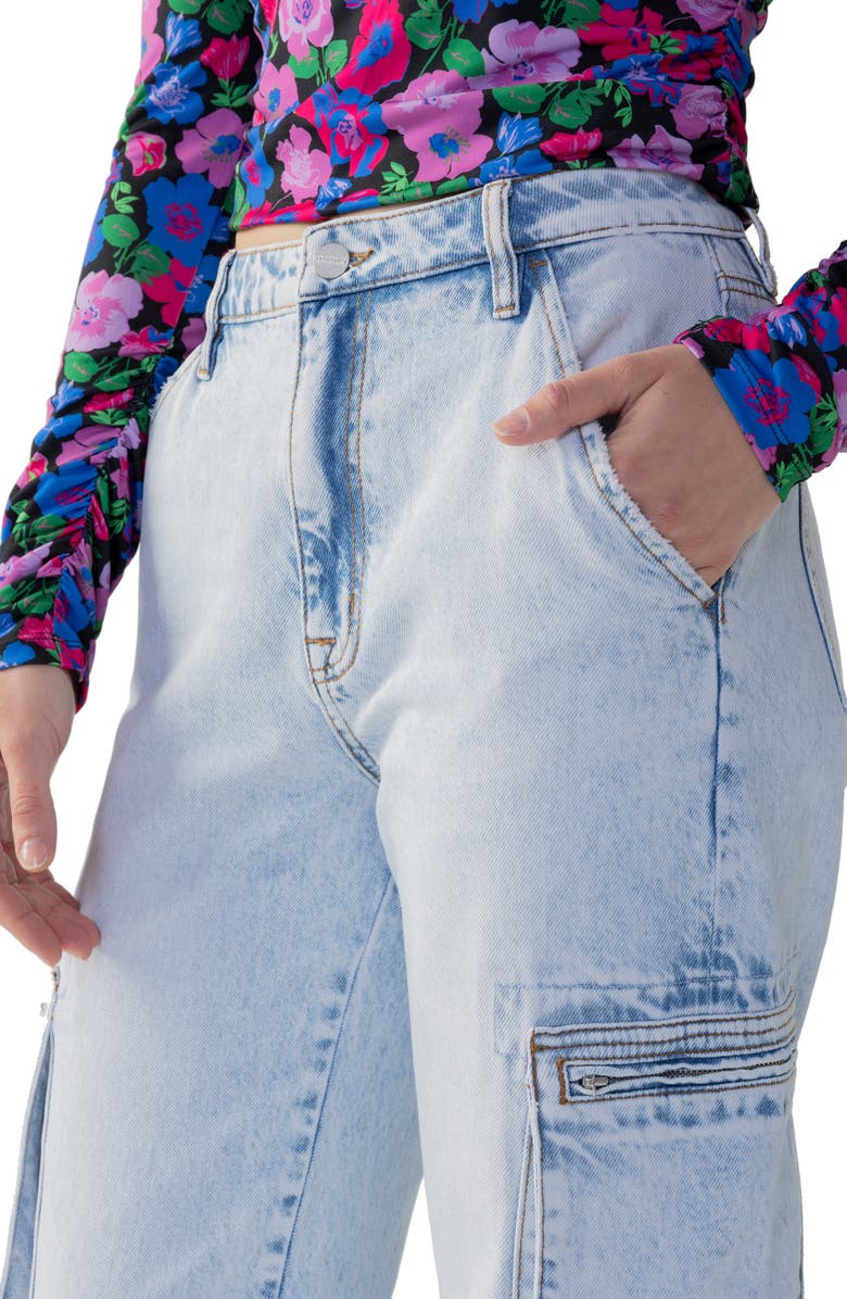 Sanctuary The Cargo High Waist Relaxed Fit Jeans, Alternate, color, 