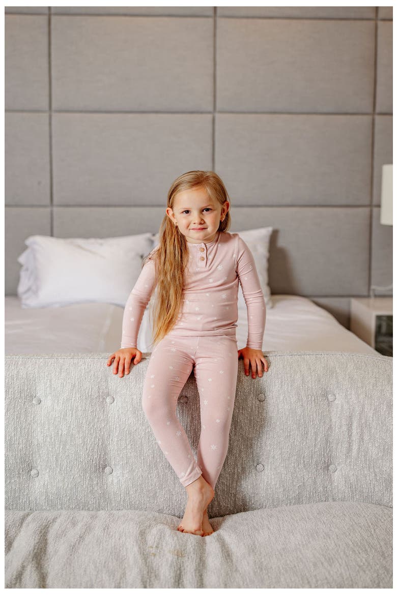 Girls Snowflake PJ, Alternate, color, Pink