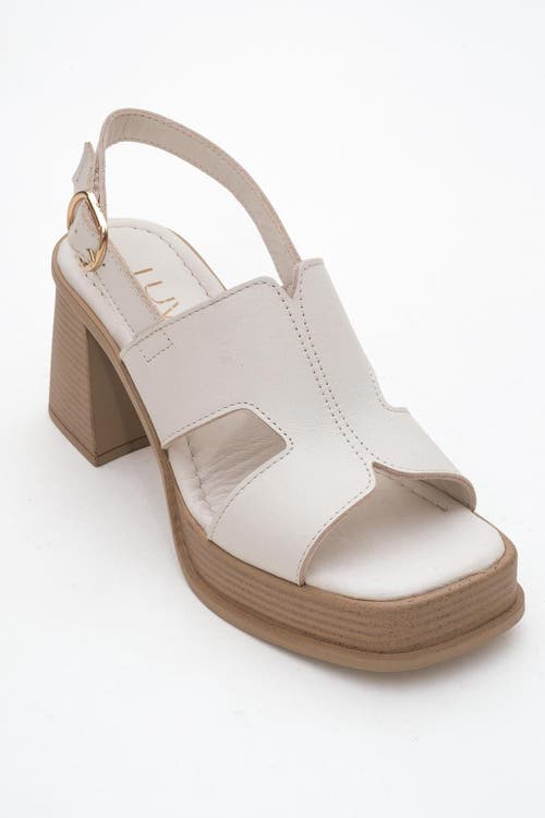 Forever & Always Shoes Zennia Leather Platform Sandal in White Leather at Nordstrom, Size 8
