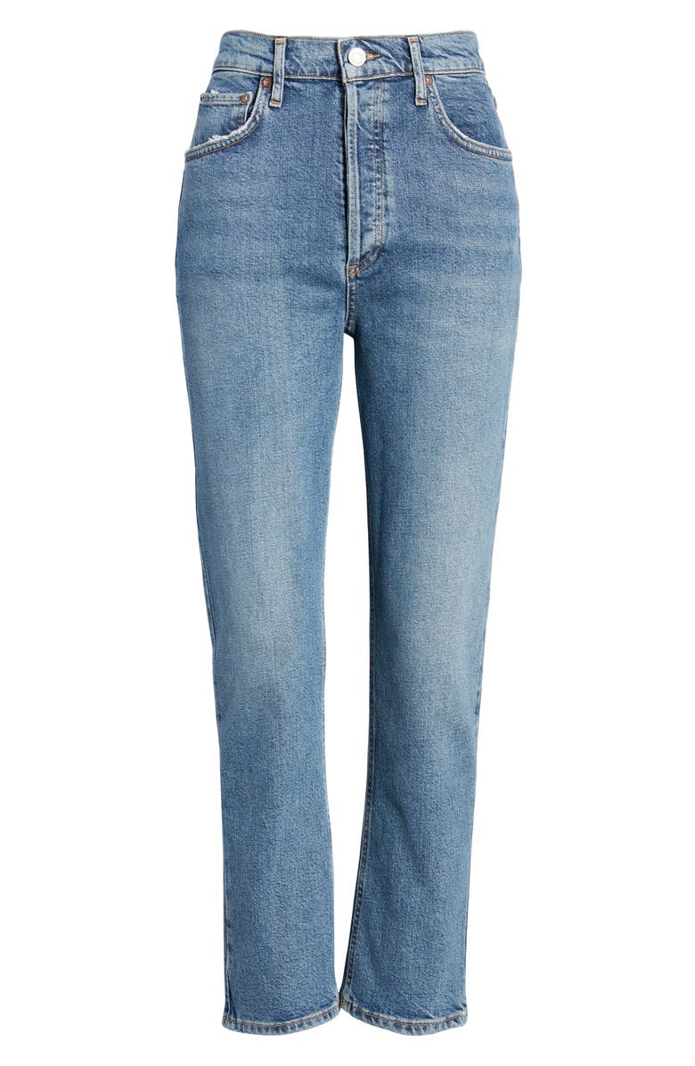 AGOLDE Riley High Waist Ankle Straight Leg Jeans, Alternate, color,