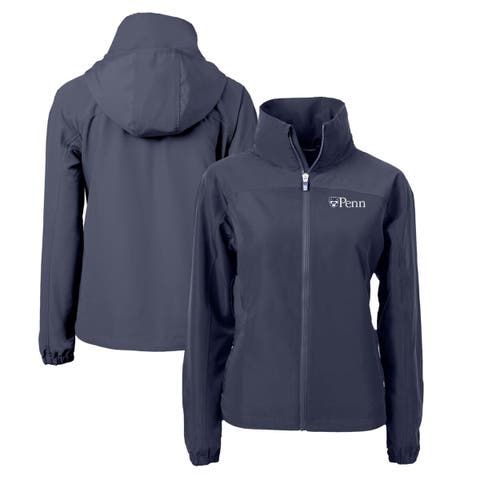 Women's Cutter & Buck  Navy Pennsylvania Quakers Charter Eco Recycled Full-Zip Jacket