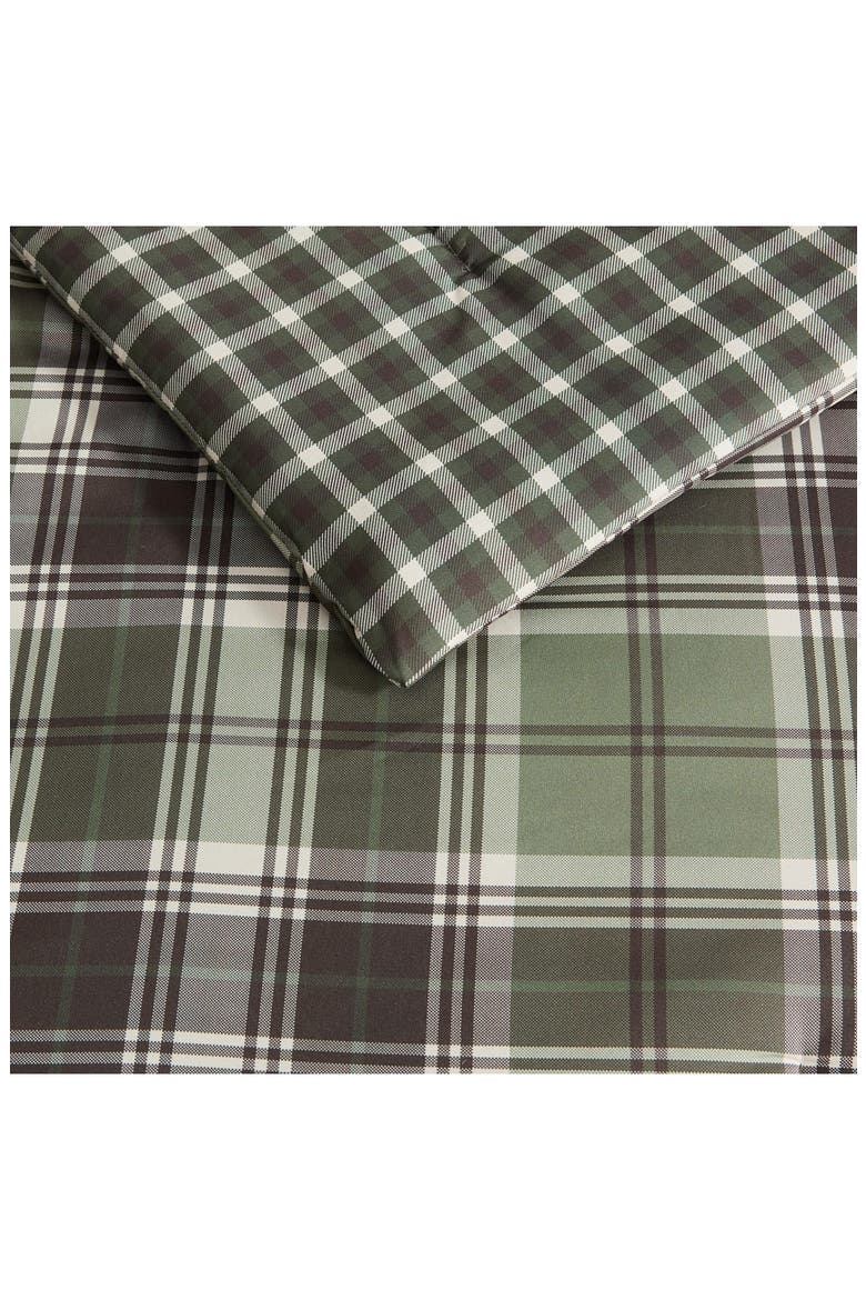 Lakeshore Plaid Reversible Comforter Set, Alternate, color, OLIVE GREEN/ BEIGE/ BROWN