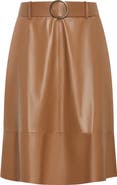 City Chic Untamed Belted Faux Leather Skirt