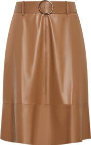 City Chic Untamed Belted Faux Leather Skirt