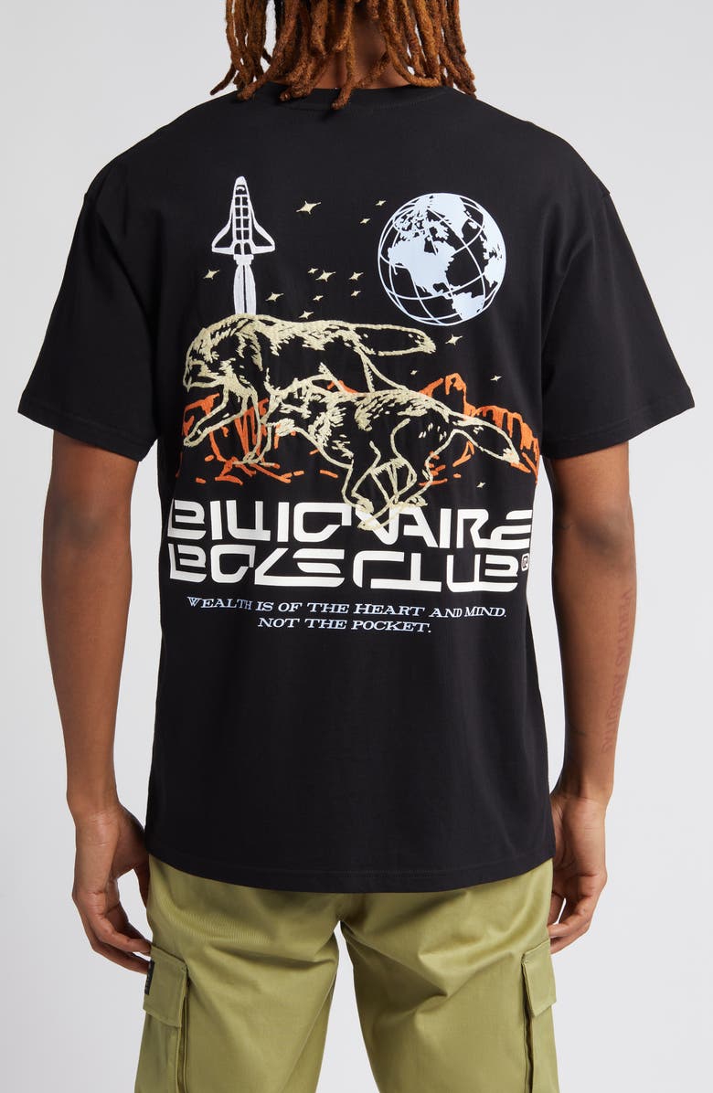 Billionaire Boys Club Wolves Oversize Embroidered Graphic T-Shirt, Alternate, color,