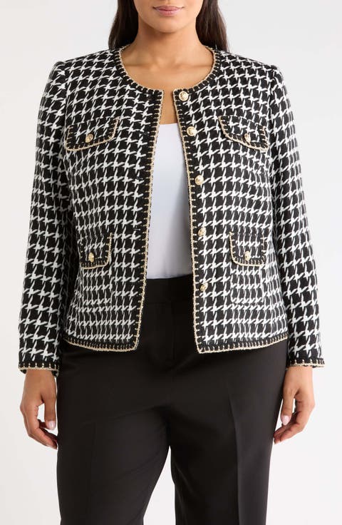 Houndstooth Boucle Jacket