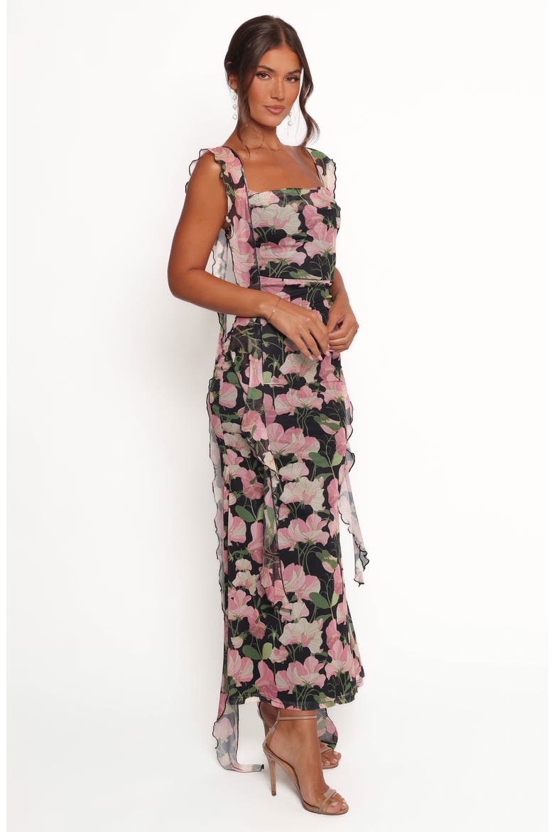 Chiara Maxi Cocktail Dress, Alternate, color, BLACK