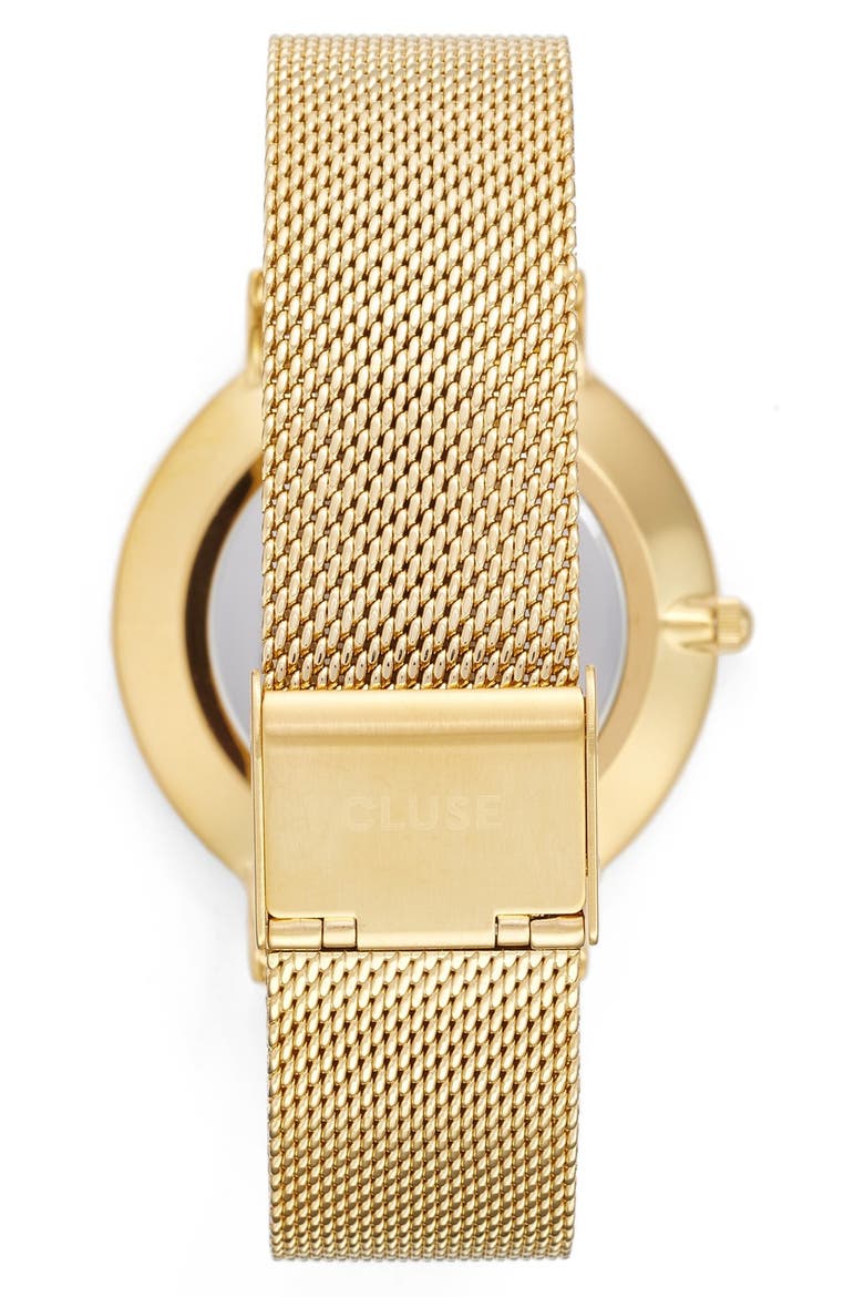 'La Bohème' Mesh Strap Watch, 38mm, Alternate, color, GOLD/ BLACK