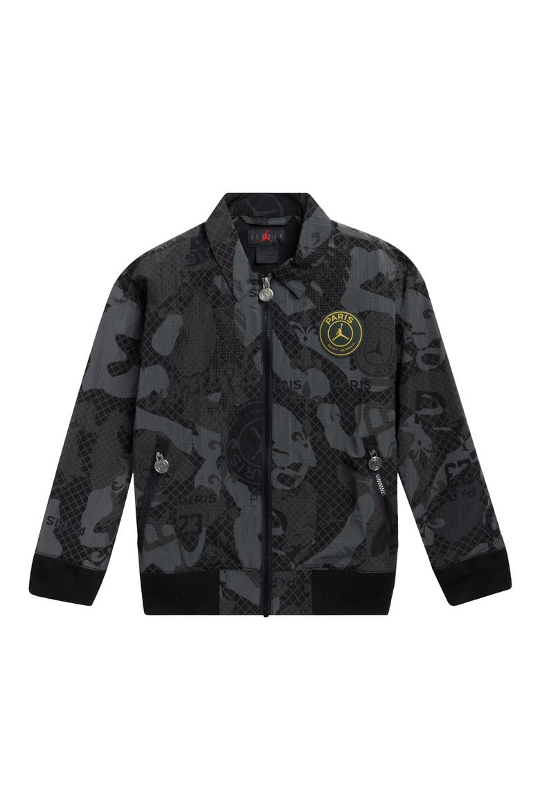 Kids' Woven Zip Jacket, Main, color, BLACK