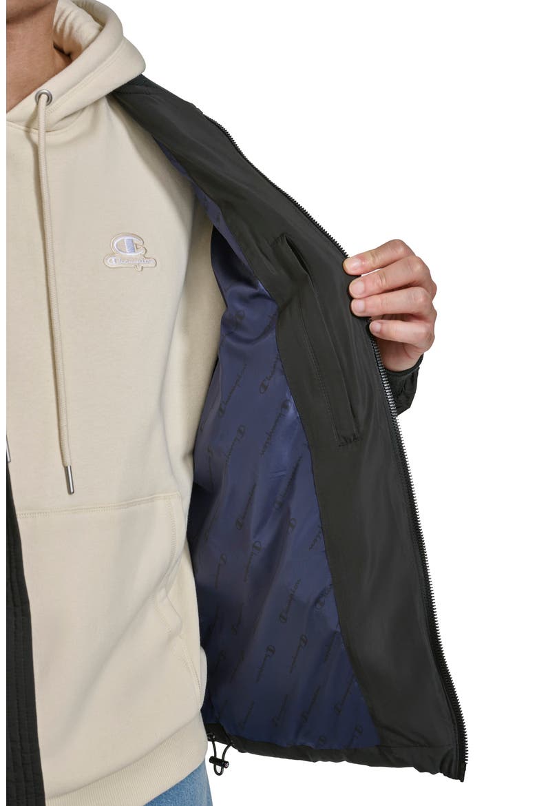 Water Resistant Puffer Jacket, Alternate, color, BLACK