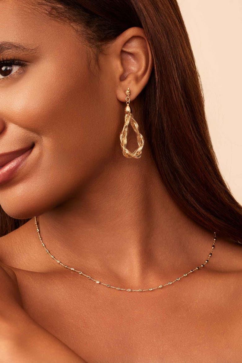 14K Yellow Gold Wanderlust Station Necklace, Alternate, color, Yellow Gold