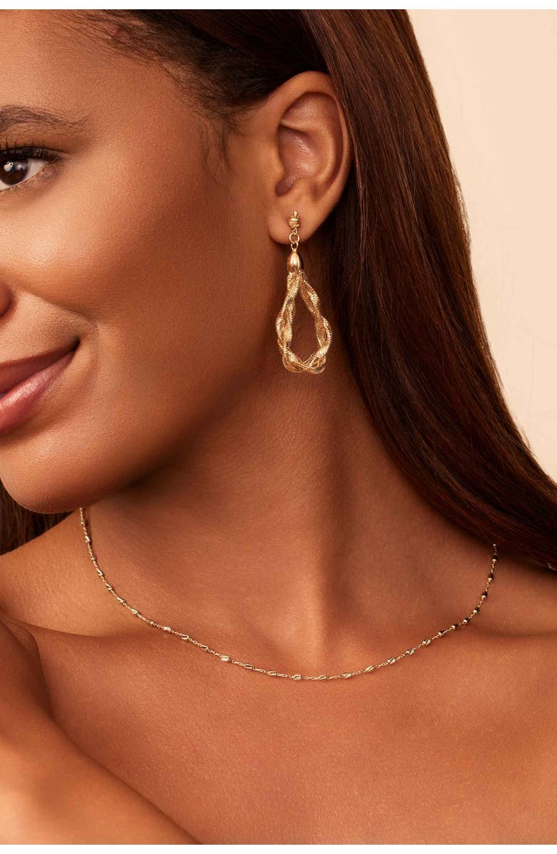 Oradina 14K Yellow Gold Wanderlust Station Necklace, Alternate, color, Yellow Gold