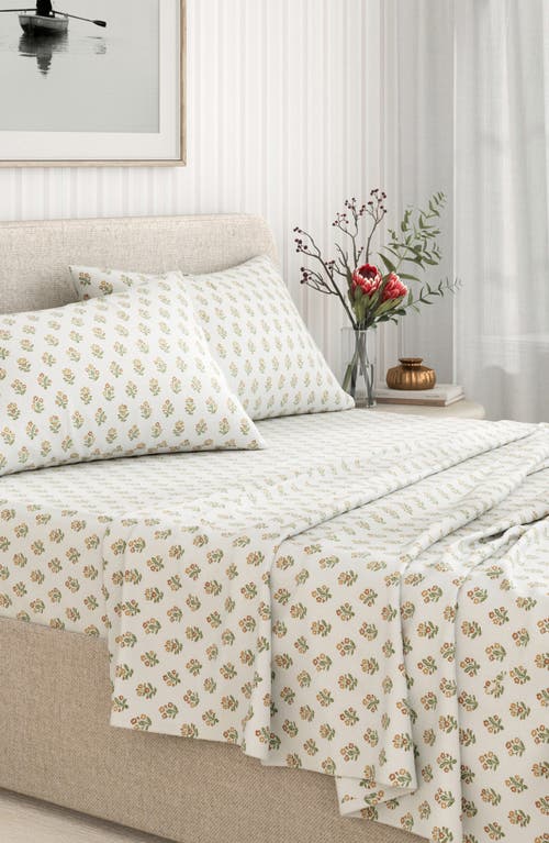 Woven & Weft Winter Floral 4-piece Flannel Bed Sheet Set In Multi