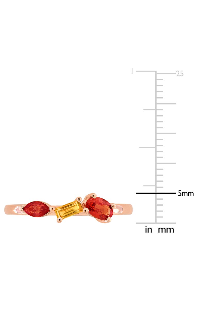 DELMAR Multiple Cut Sapphire Stacking Ring, Alternate, color, Yellow Multi