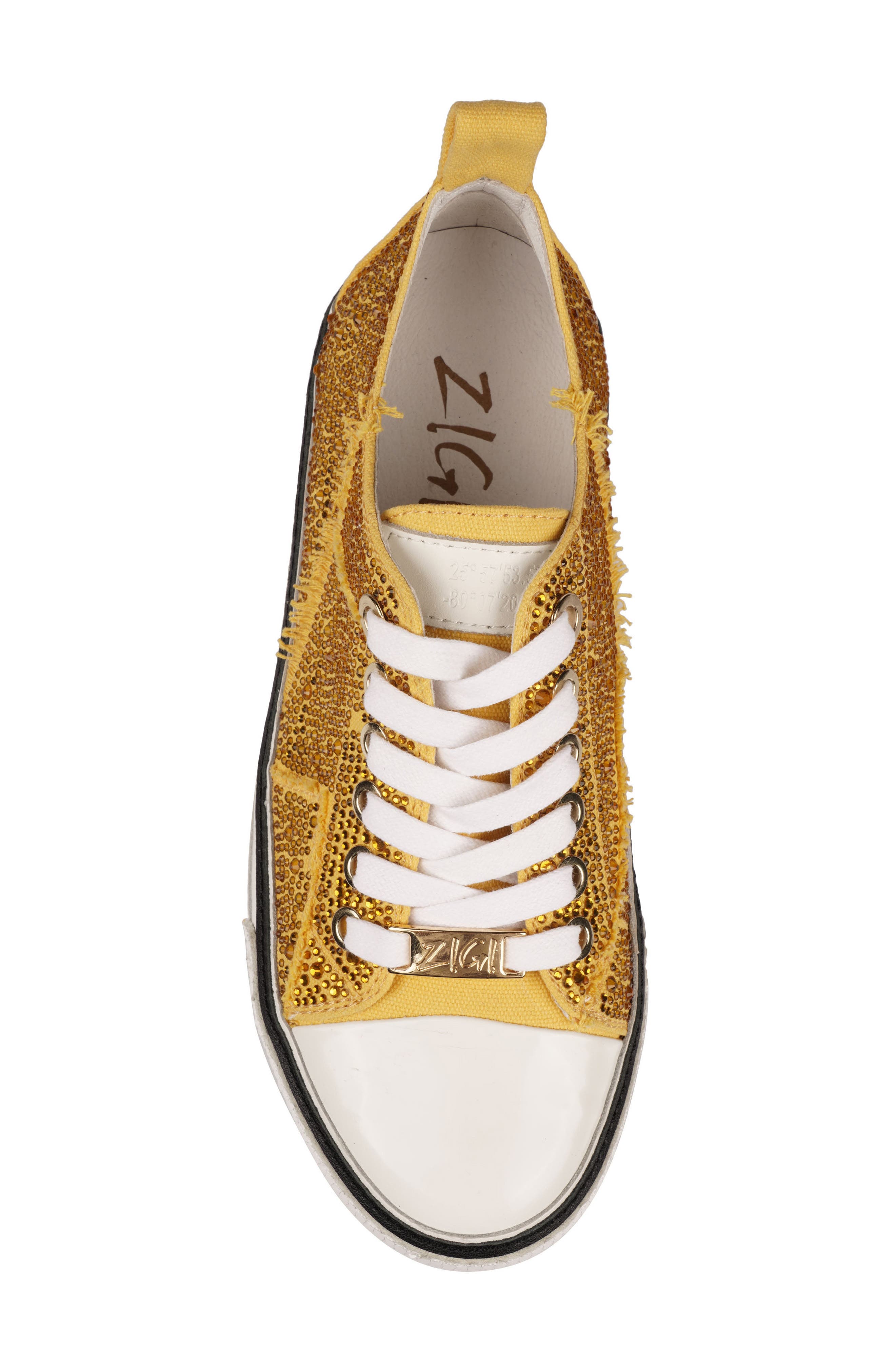 Koralay Rhinestone Platform Sneaker, Alternate, color, YELLOW CANVAS